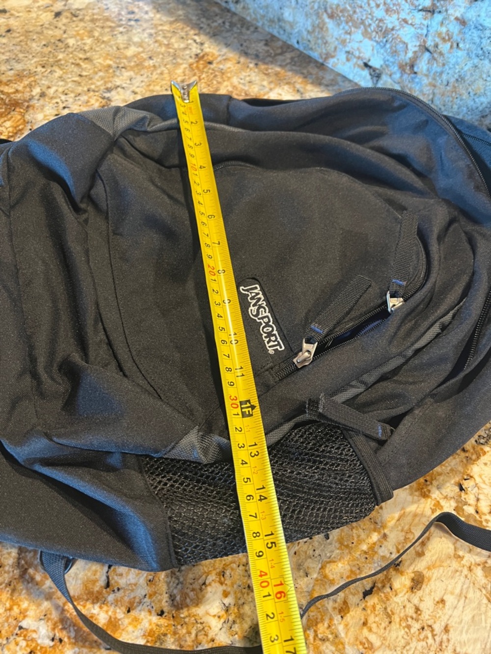 Jansport Black Backpack with Front Organizer Pocket - Picture 5 of 6